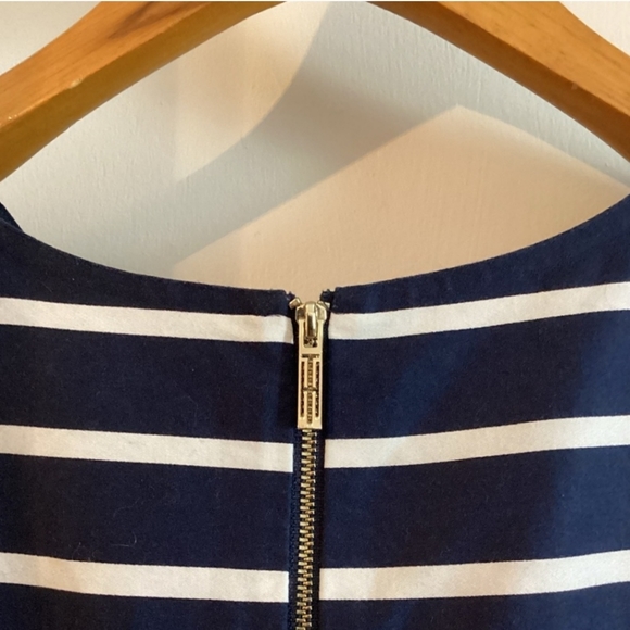 Tommy Hilfiger Blue Striped V-Neck Dress Size 16 - Picture 8 of 11
